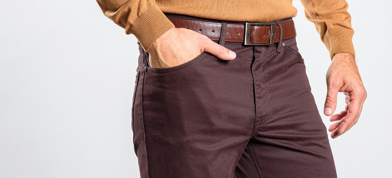 Dark brown cotton jeans