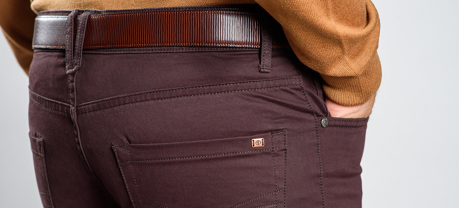 Dark brown cotton jeans