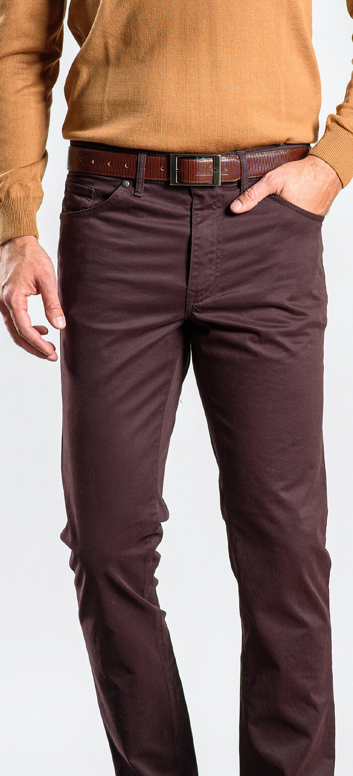 Dark brown cotton jeans