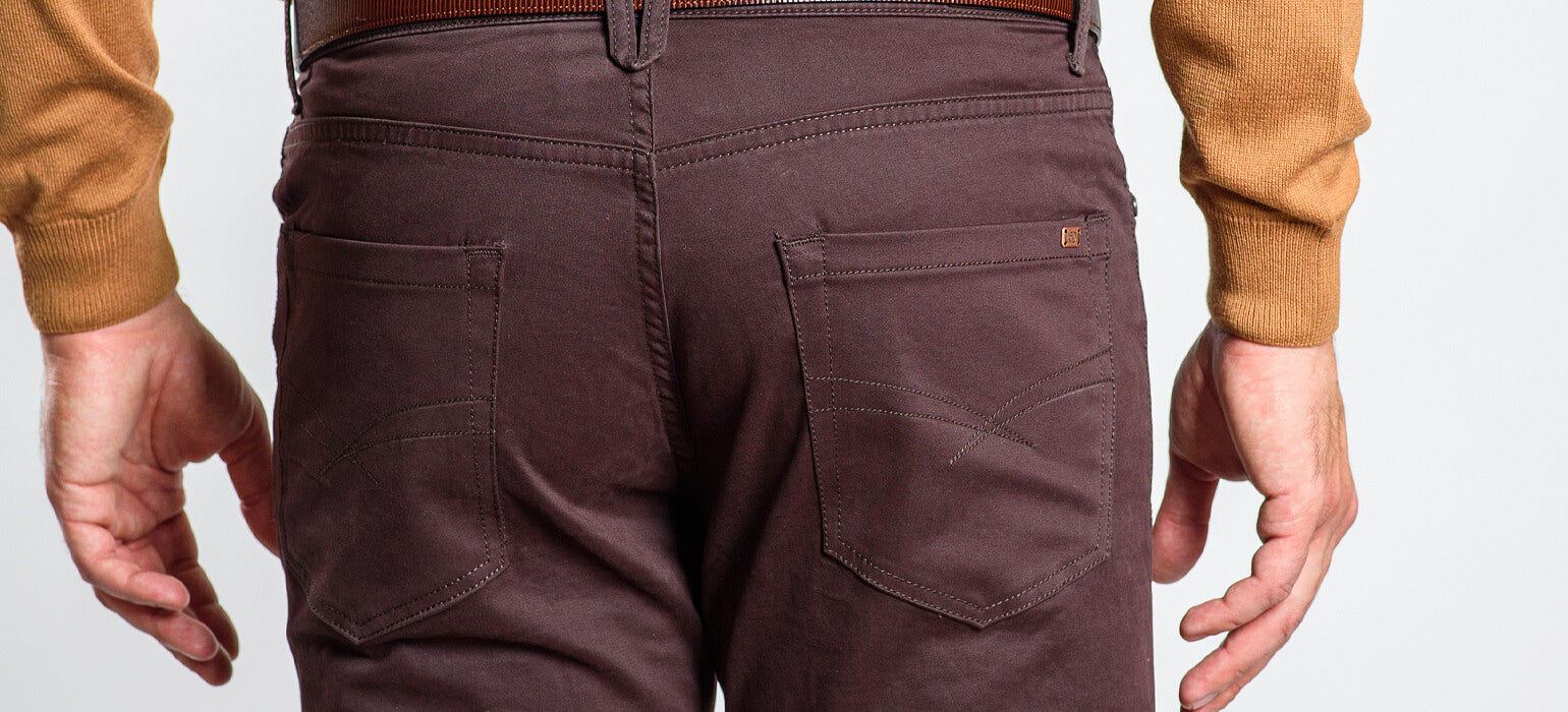 Dark brown cotton jeans