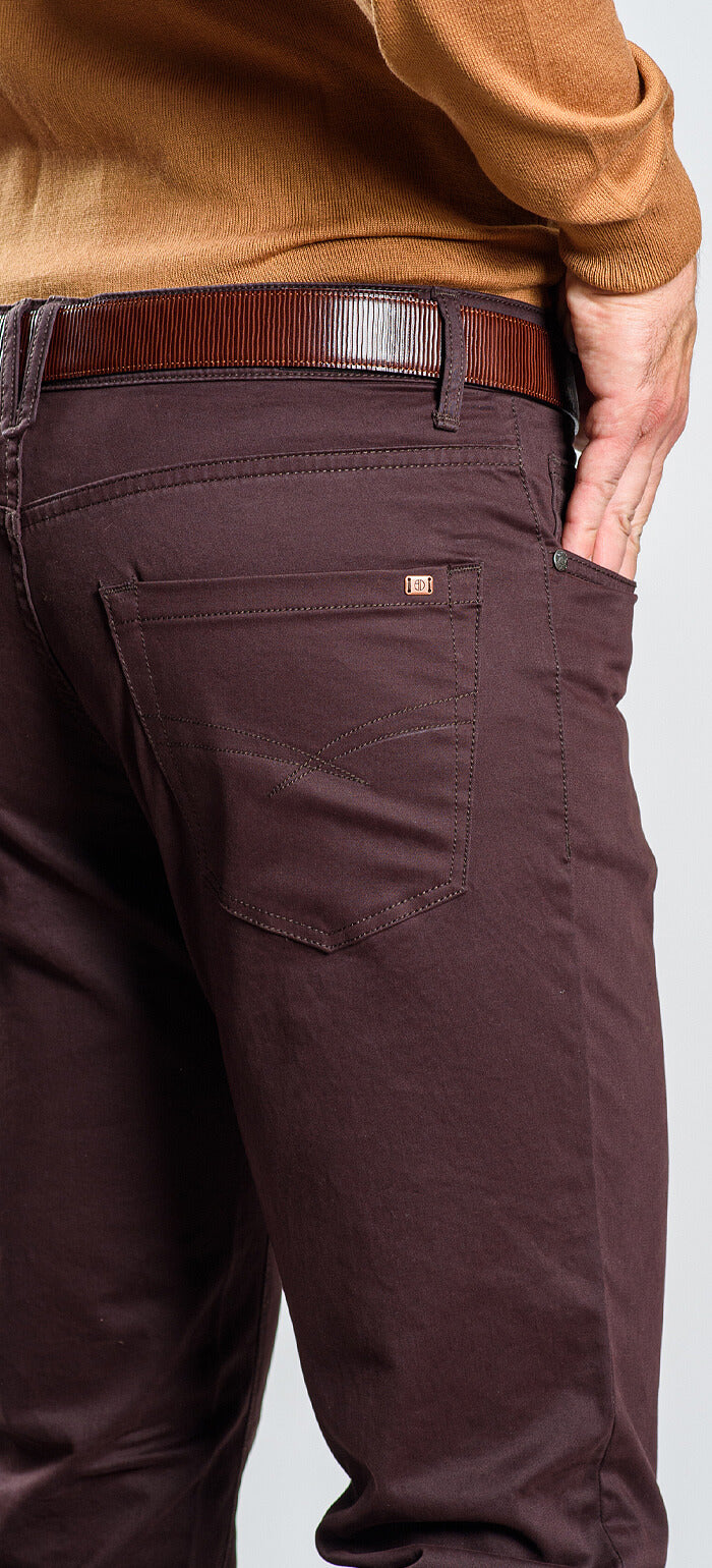 Dark brown cotton jeans