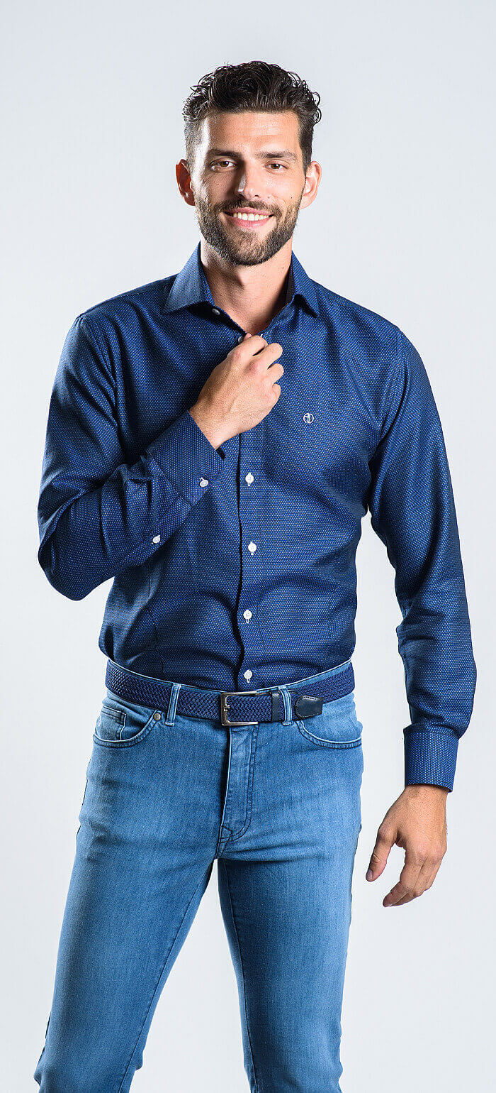 Navy Blue Extra Slim Fit Shirt