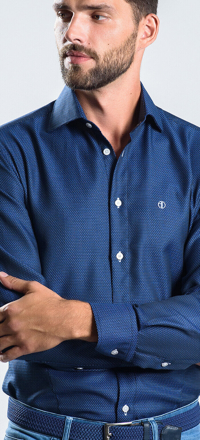Navy Blue Extra Slim Fit Shirt