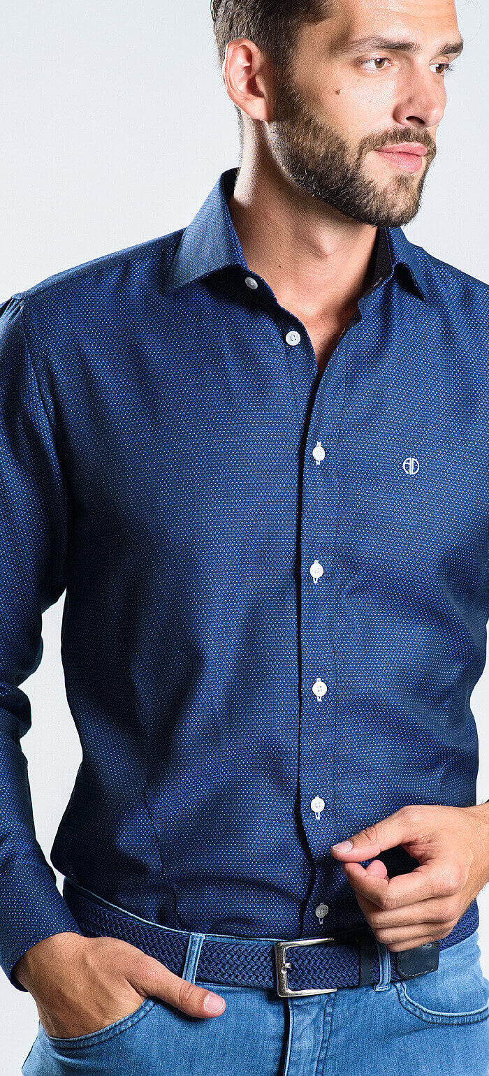 Navy Blue Extra Slim Fit Shirt