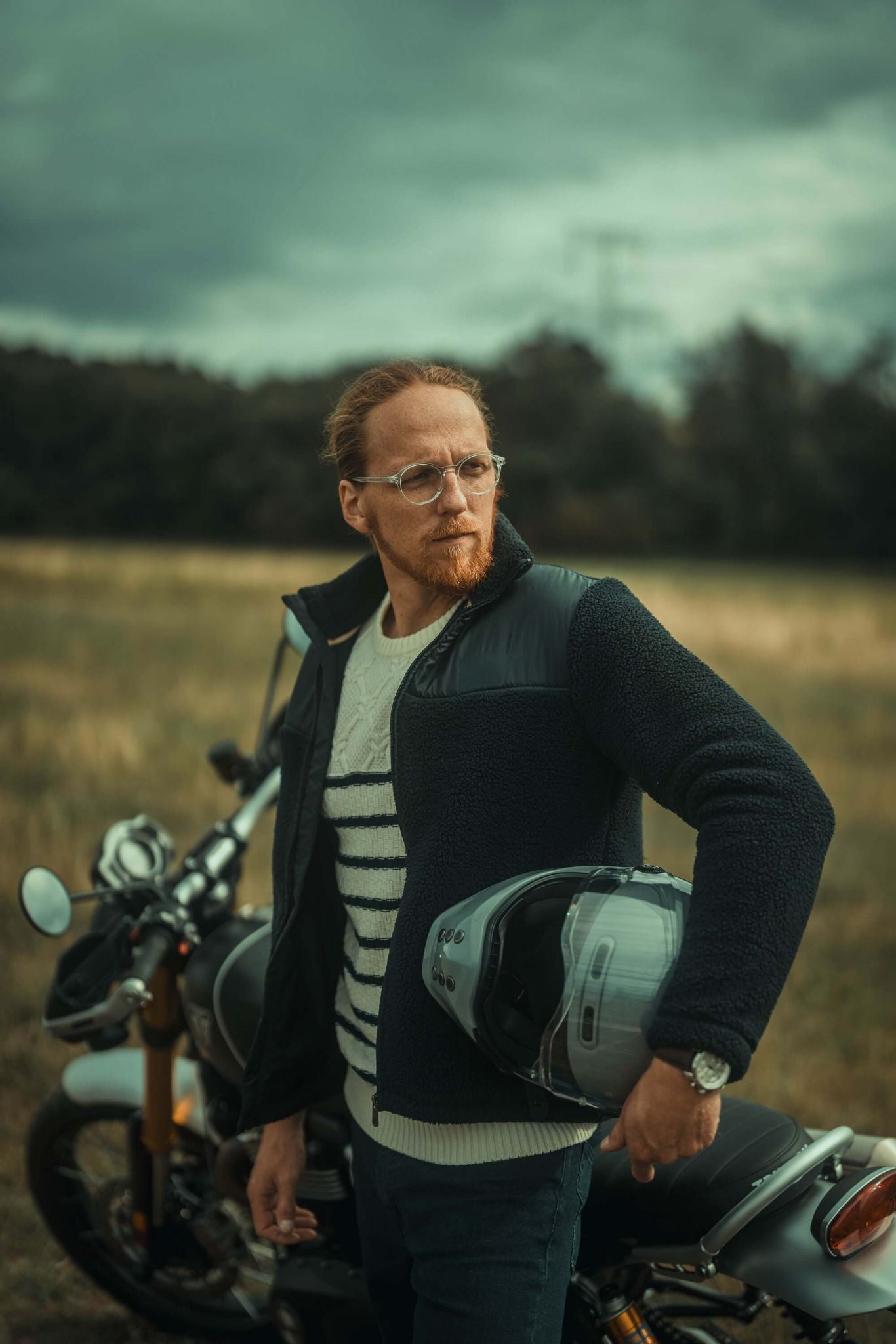 Navy blue fleece jacket