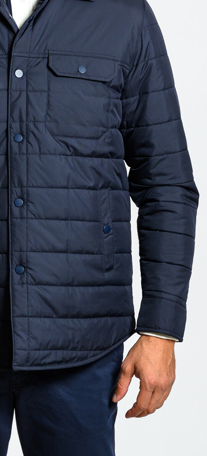 Navy blue shirt jacket