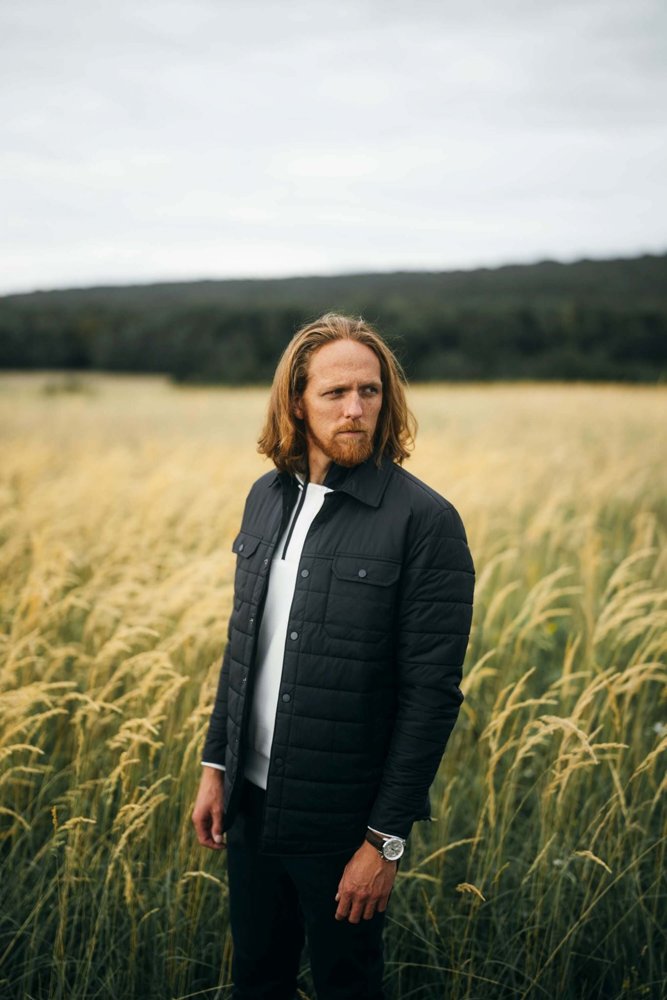Navy blue shirt jacket
