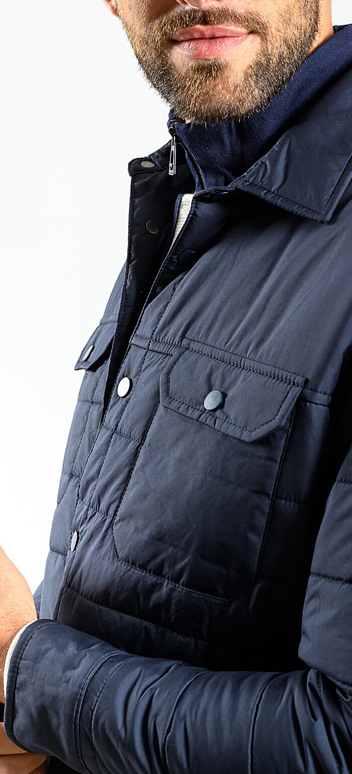 Navy blue shirt jacket