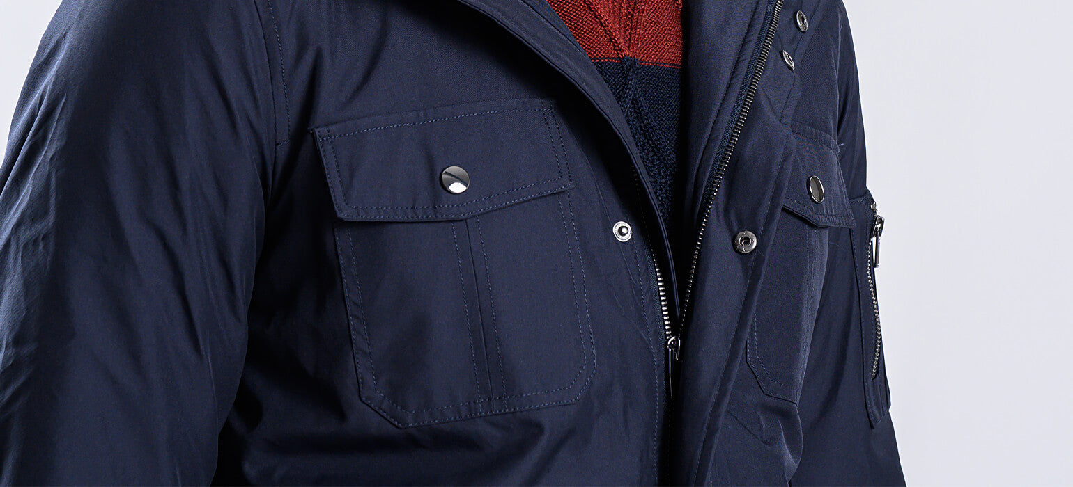 Navy blue transitional jacket