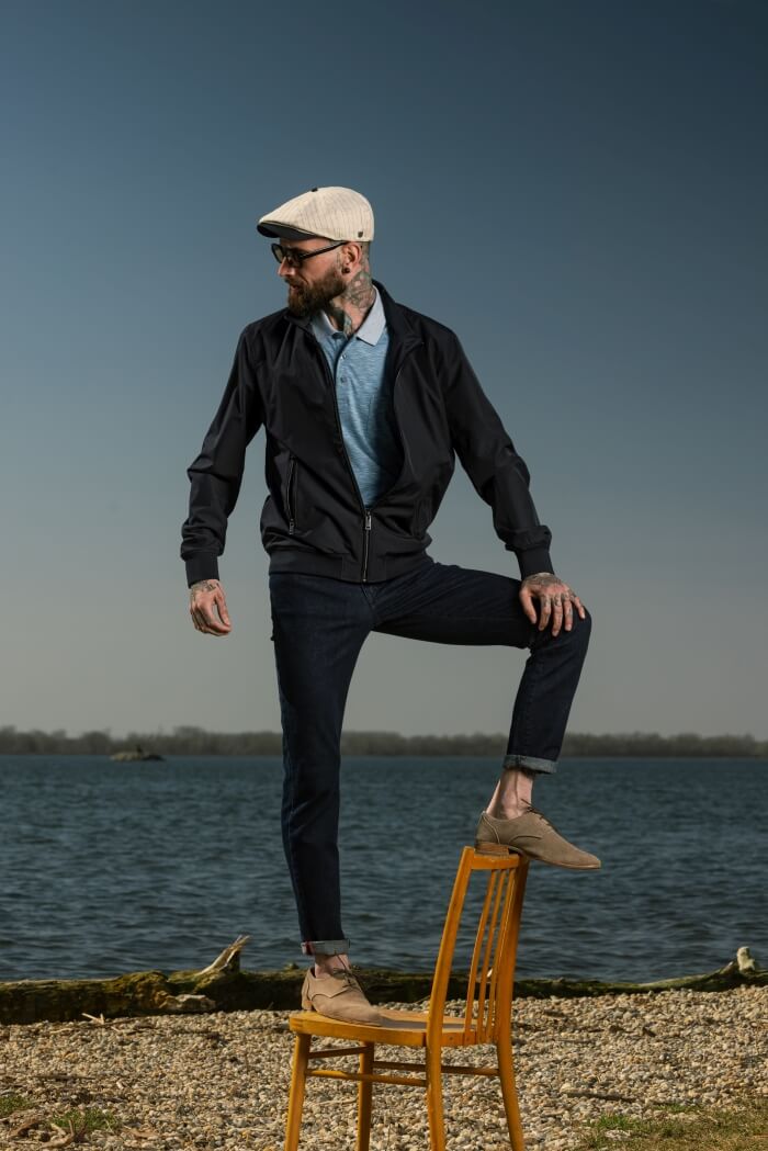 Navy blue transitional jacket