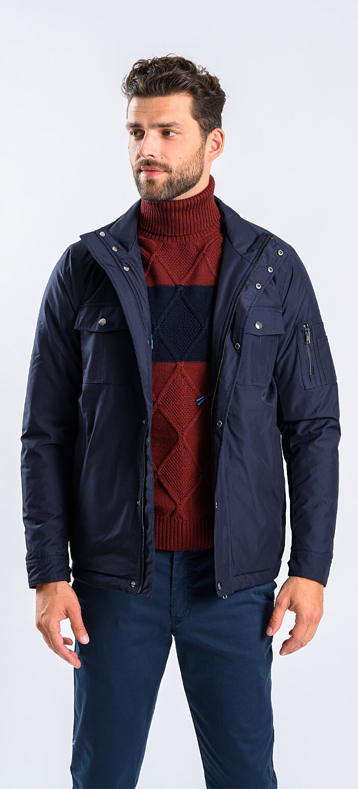 Navy blue transitional jacket