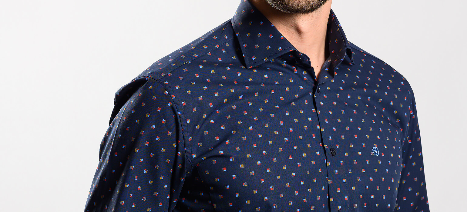 Navy Blue Casual Extra Slim Fit Shirt