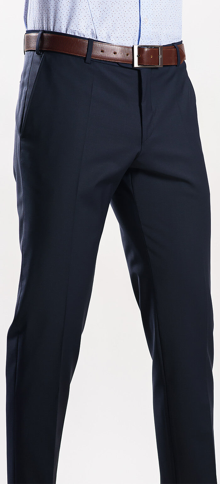 Navy blue basic suit trousers