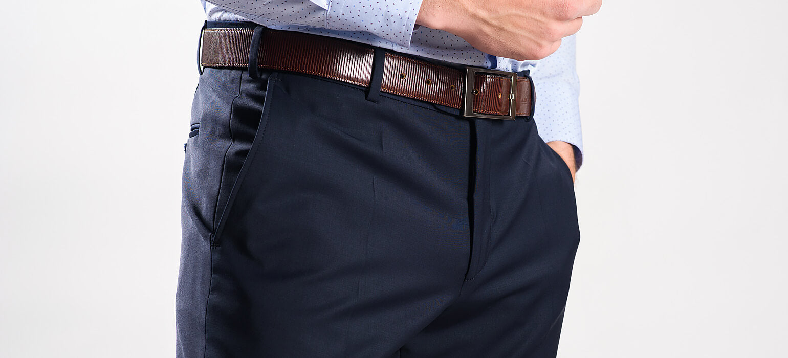 Navy blue basic suit trousers