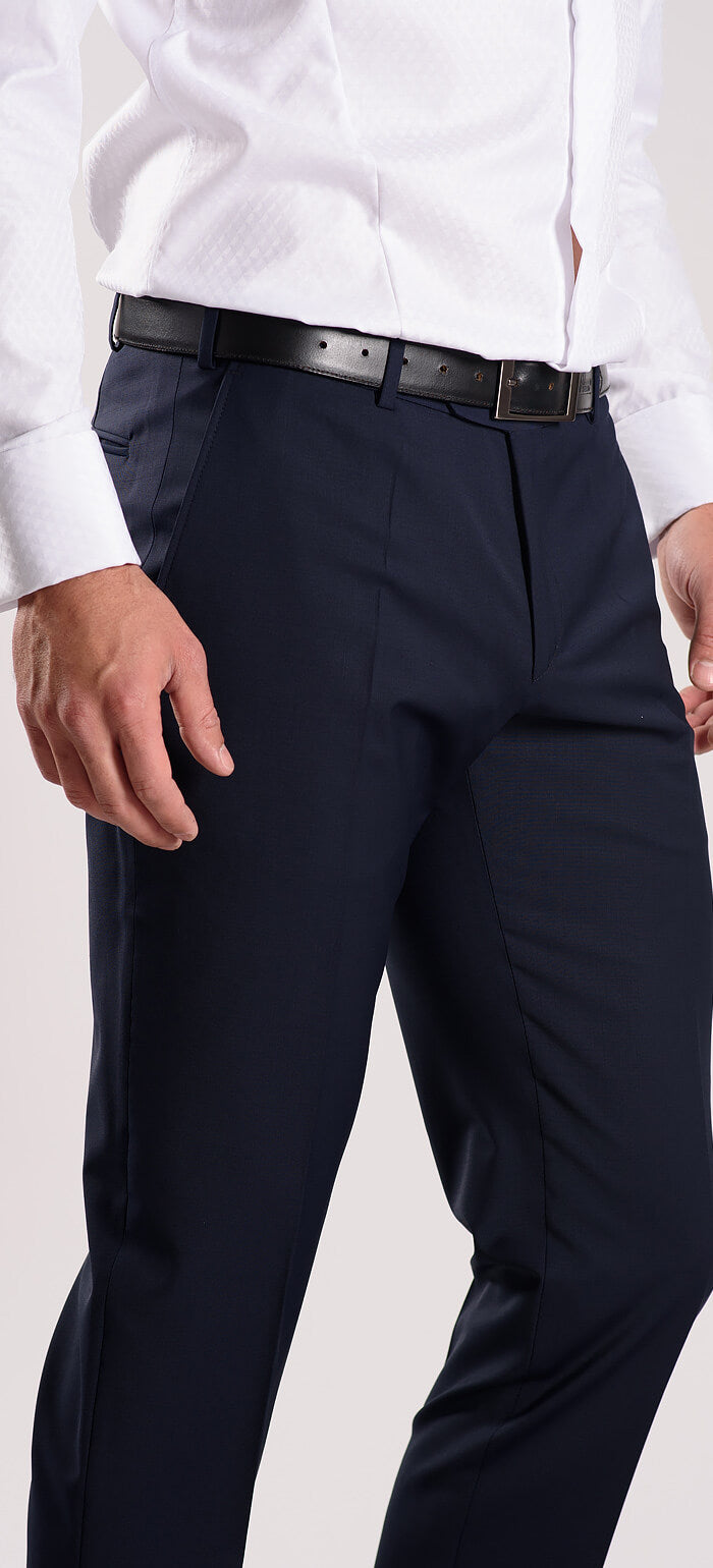 Navy blue basic suit trousers