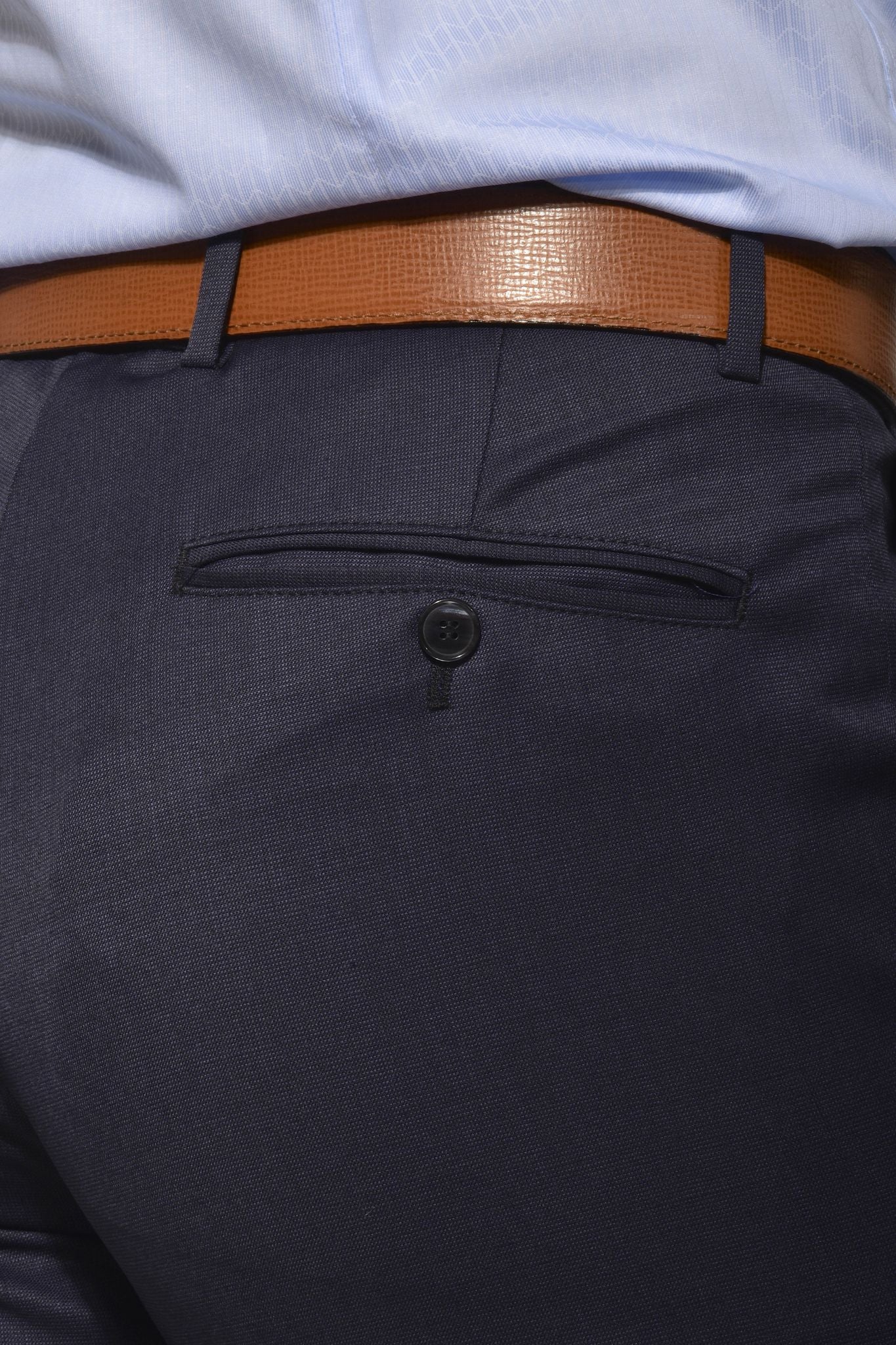 Navy blue basic suit trousers