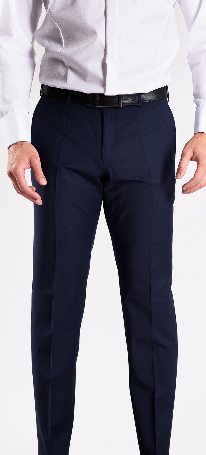 Navy blue basic suit trousers