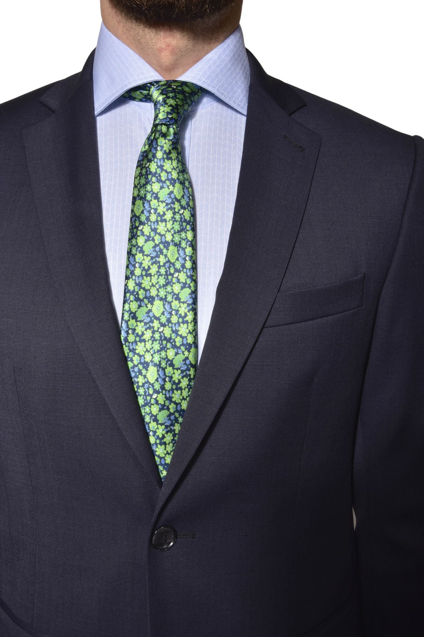 Navy blue basic suit jacket