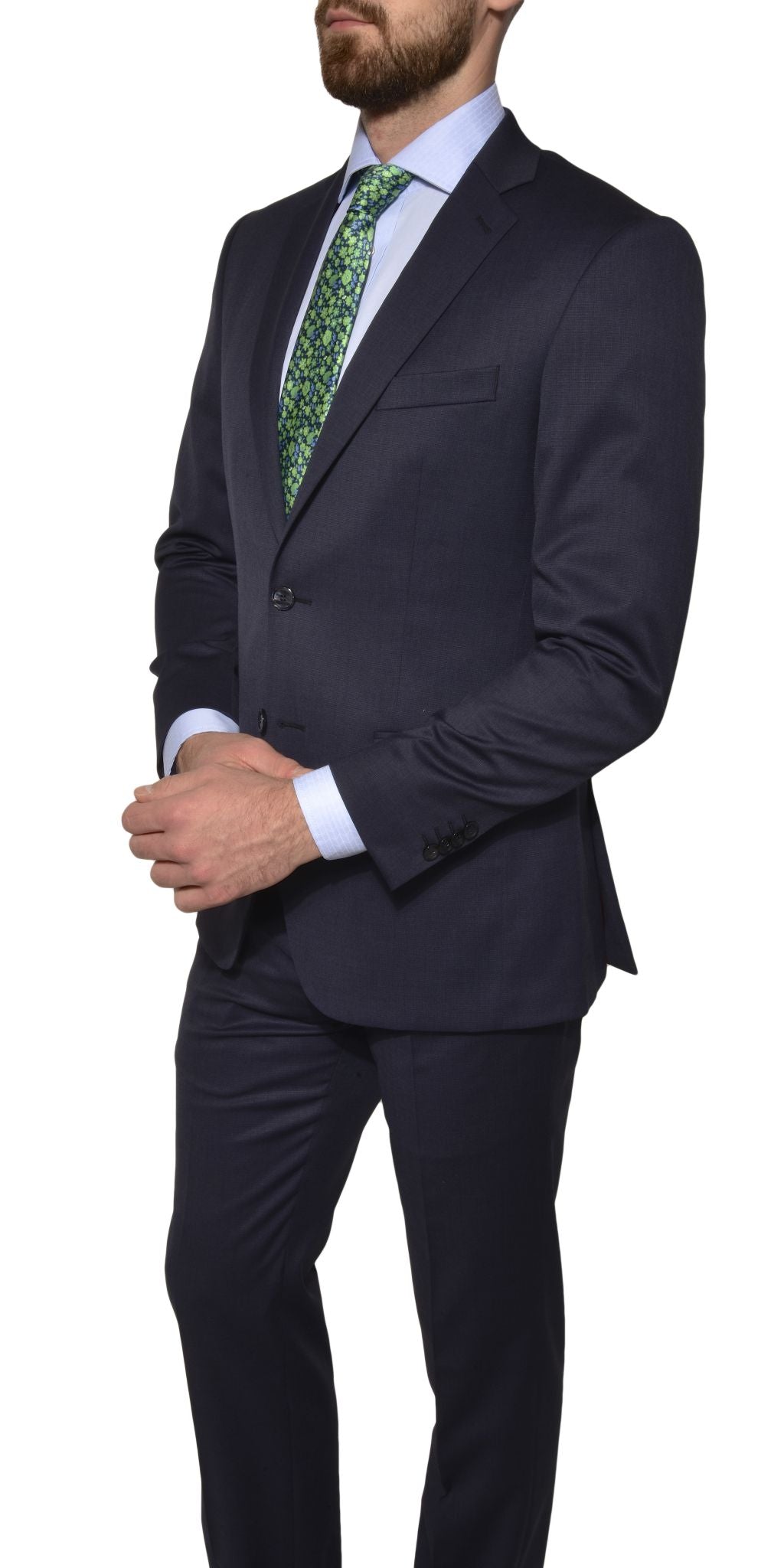 Navy blue basic suit jacket