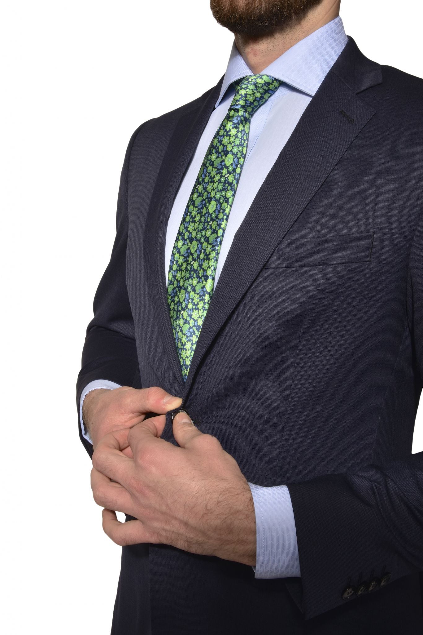 Navy blue basic suit jacket