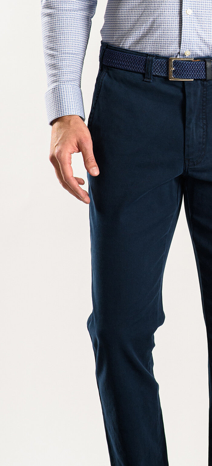 Navy blue cotton trousers