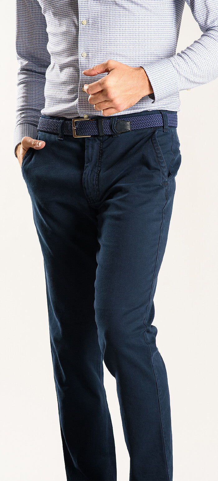 Navy blue cotton trousers