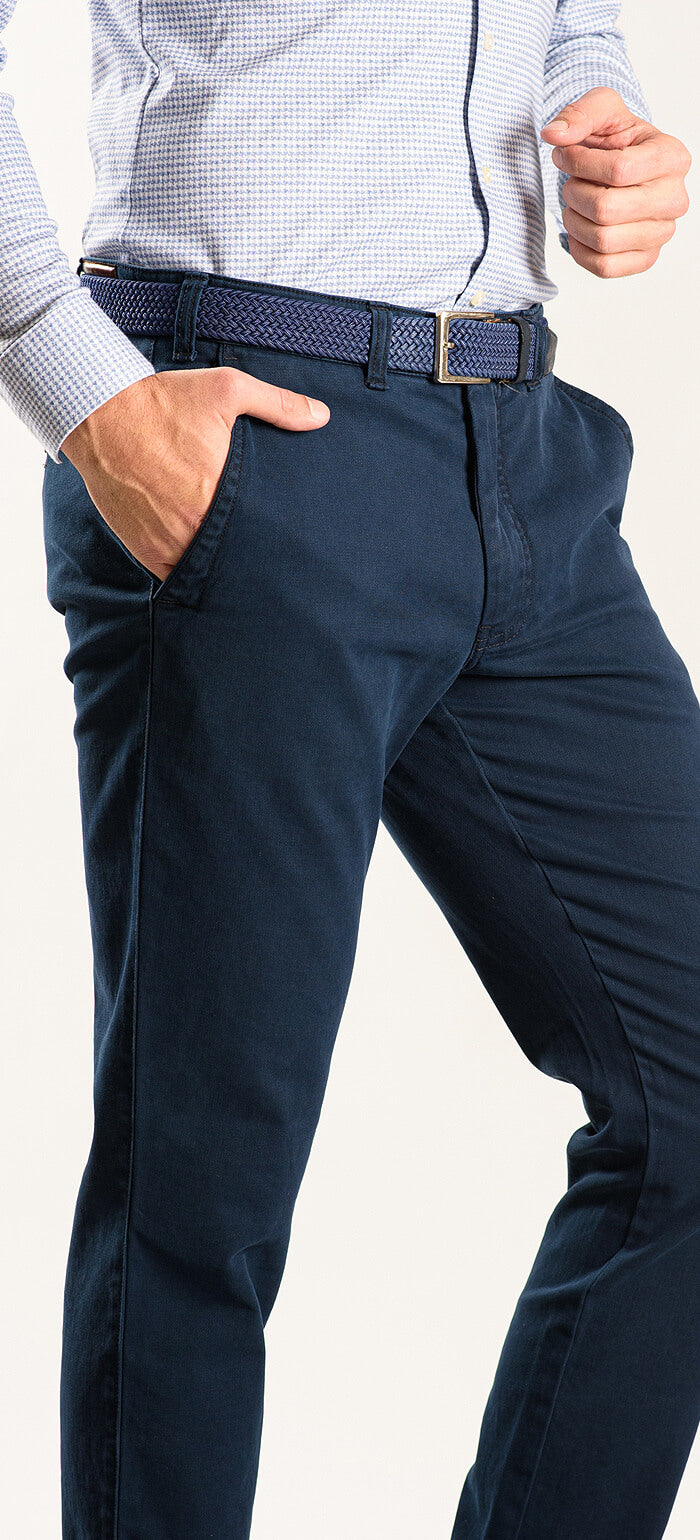 Navy blue cotton trousers
