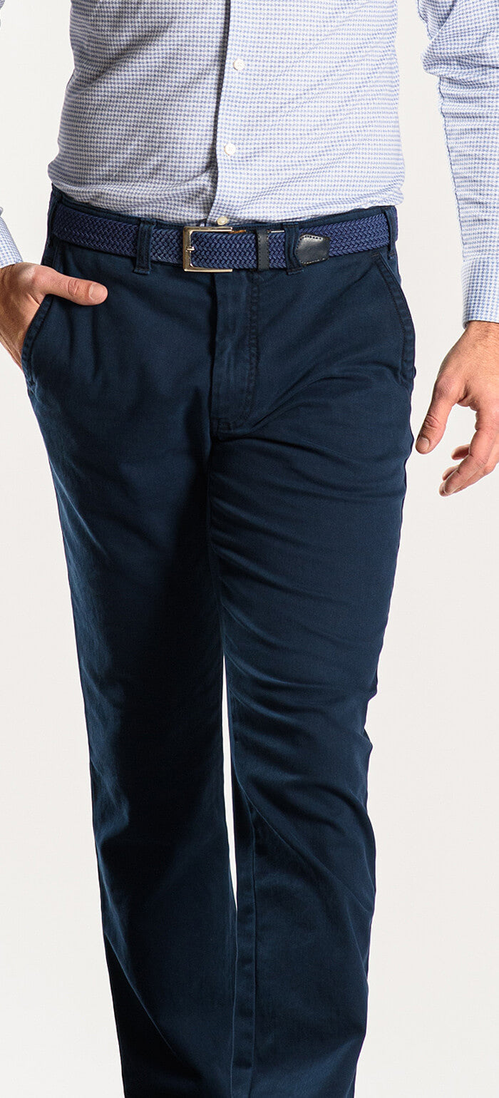 Navy blue cotton trousers