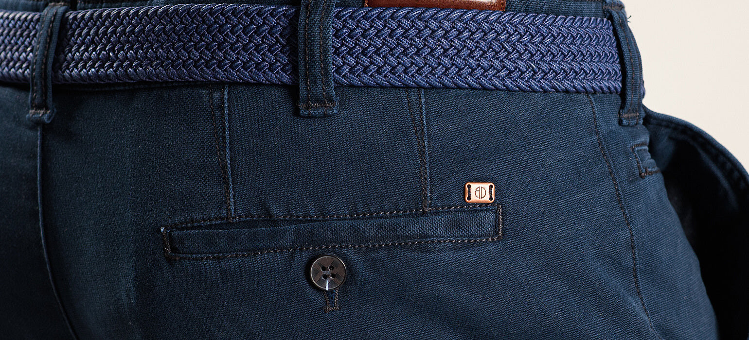 Navy blue cotton trousers