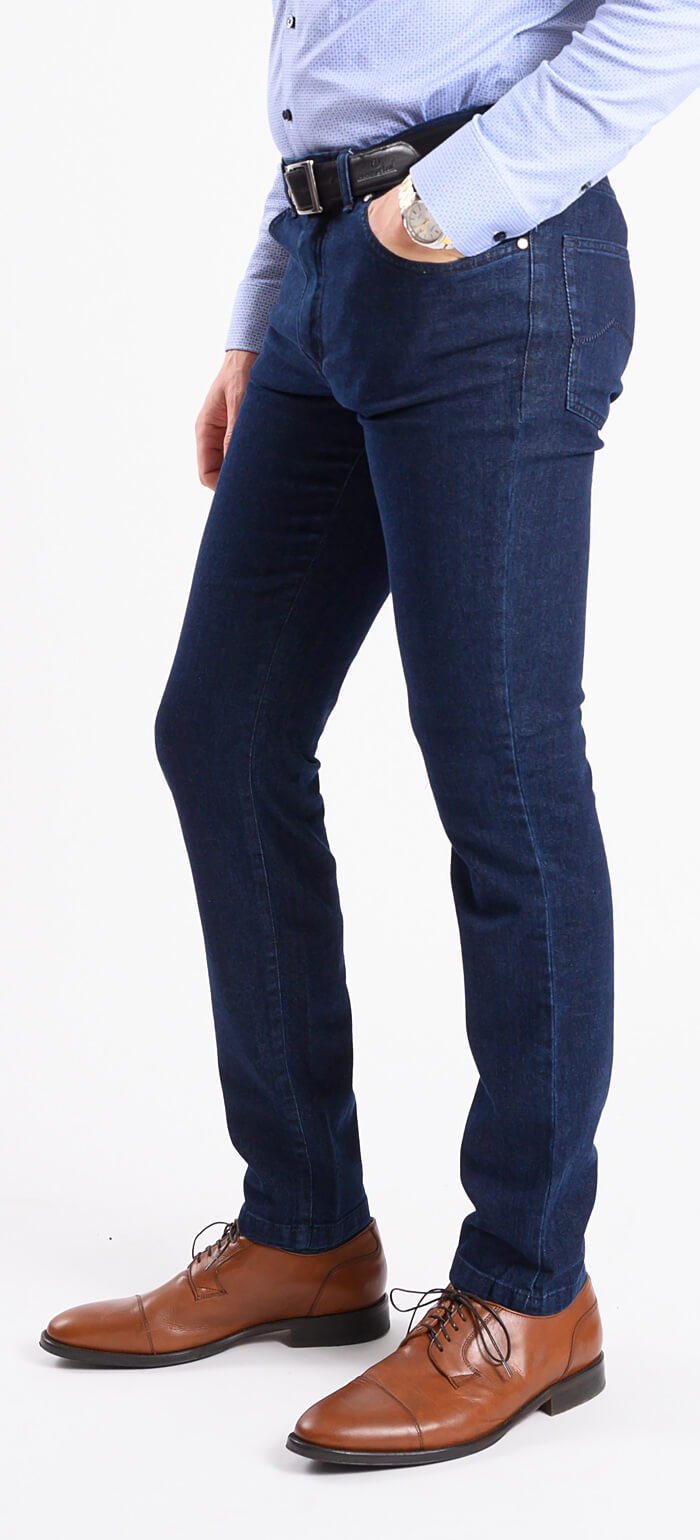 Dark blue jeans