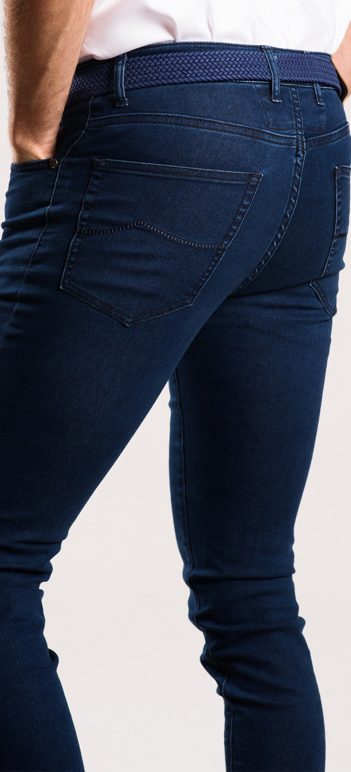 Dark blue jeans
