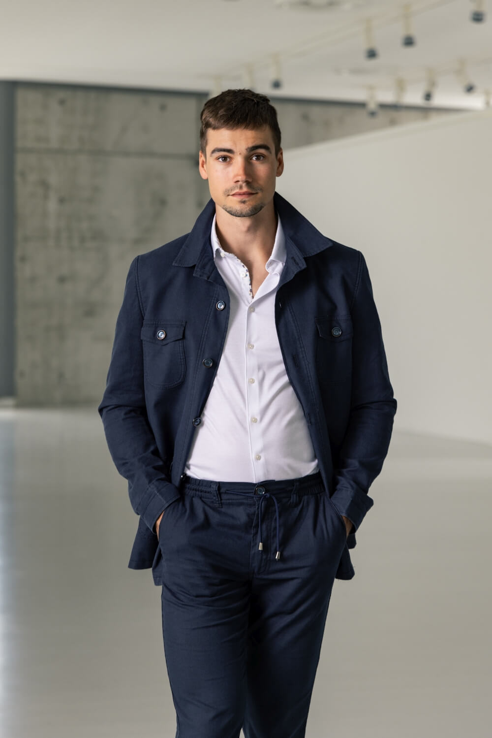 Navy blue summer pants