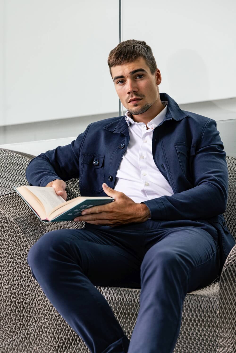 Navy blue summer pants