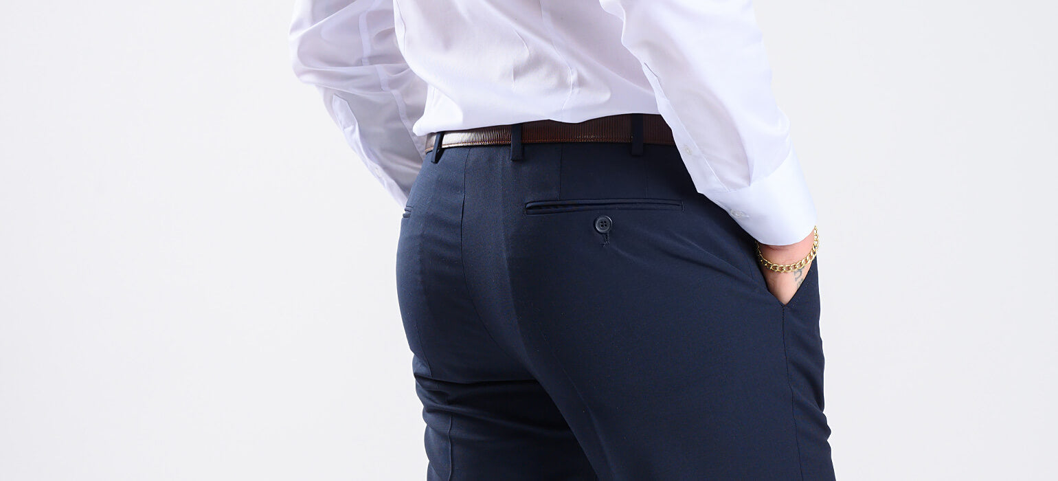 Basic navy suit trousers