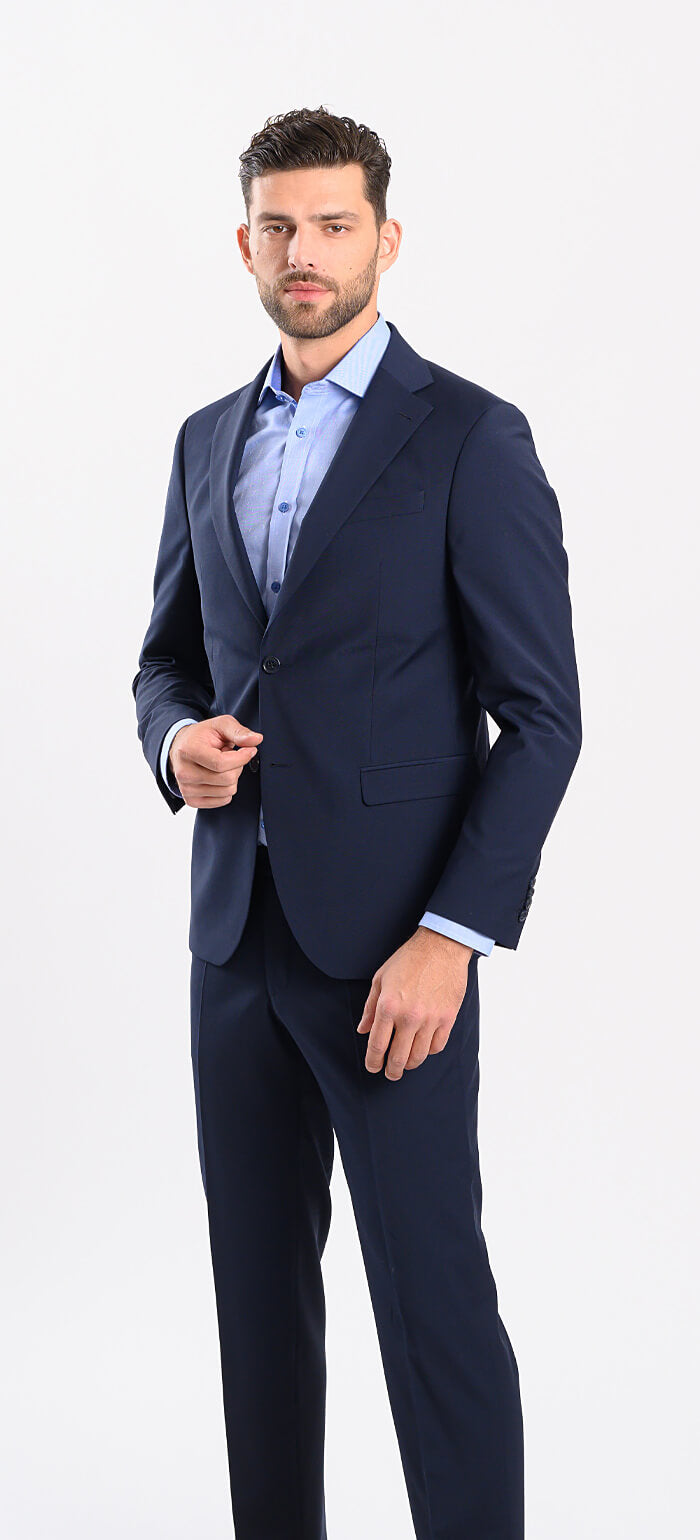 Basic navy suit trousers