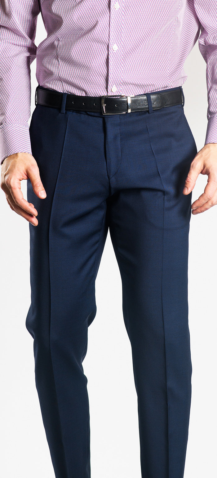 Navy blue suit trousers