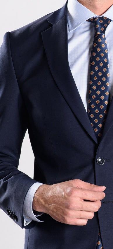 Navy blue suit jacket from the Basic line, size XL