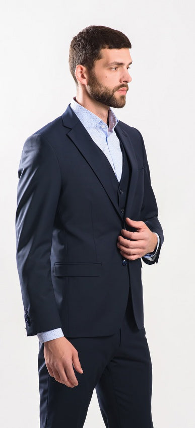 Navy blue suit jacket from the Basic line, size XL