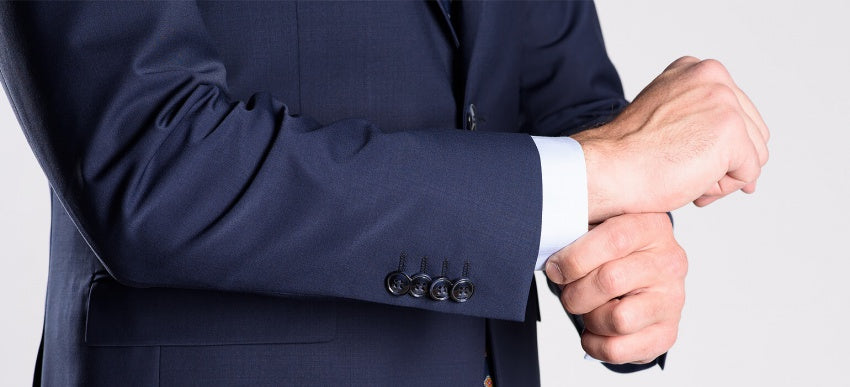 Navy blue suit jacket from the Basic line, size XL