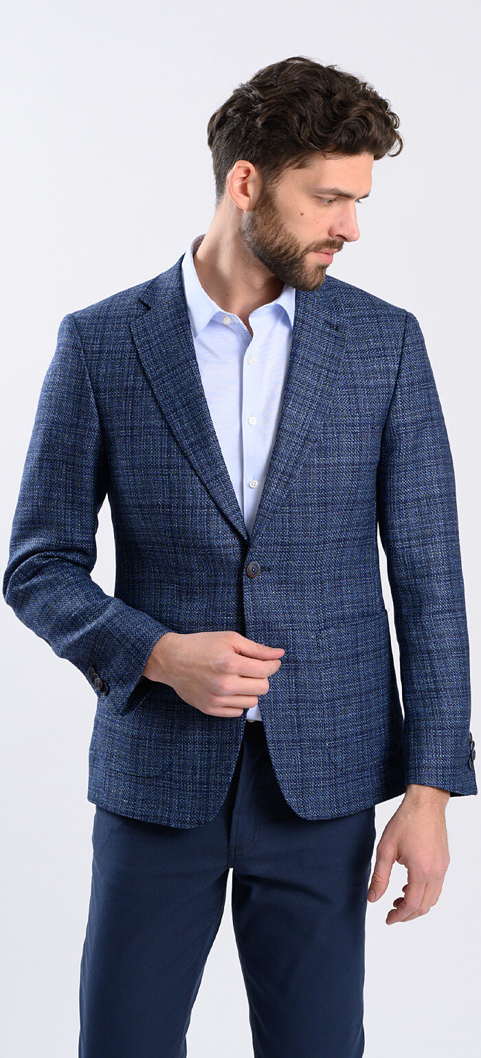 Navy blue structured jacket