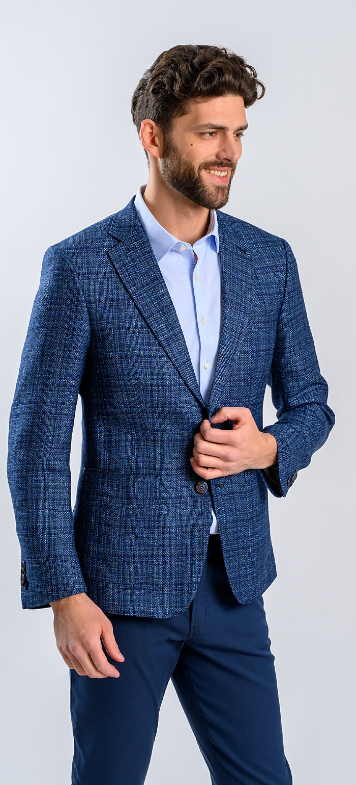 Navy blue structured jacket