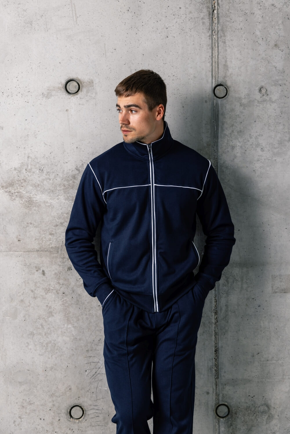 Navy blue sweatpants