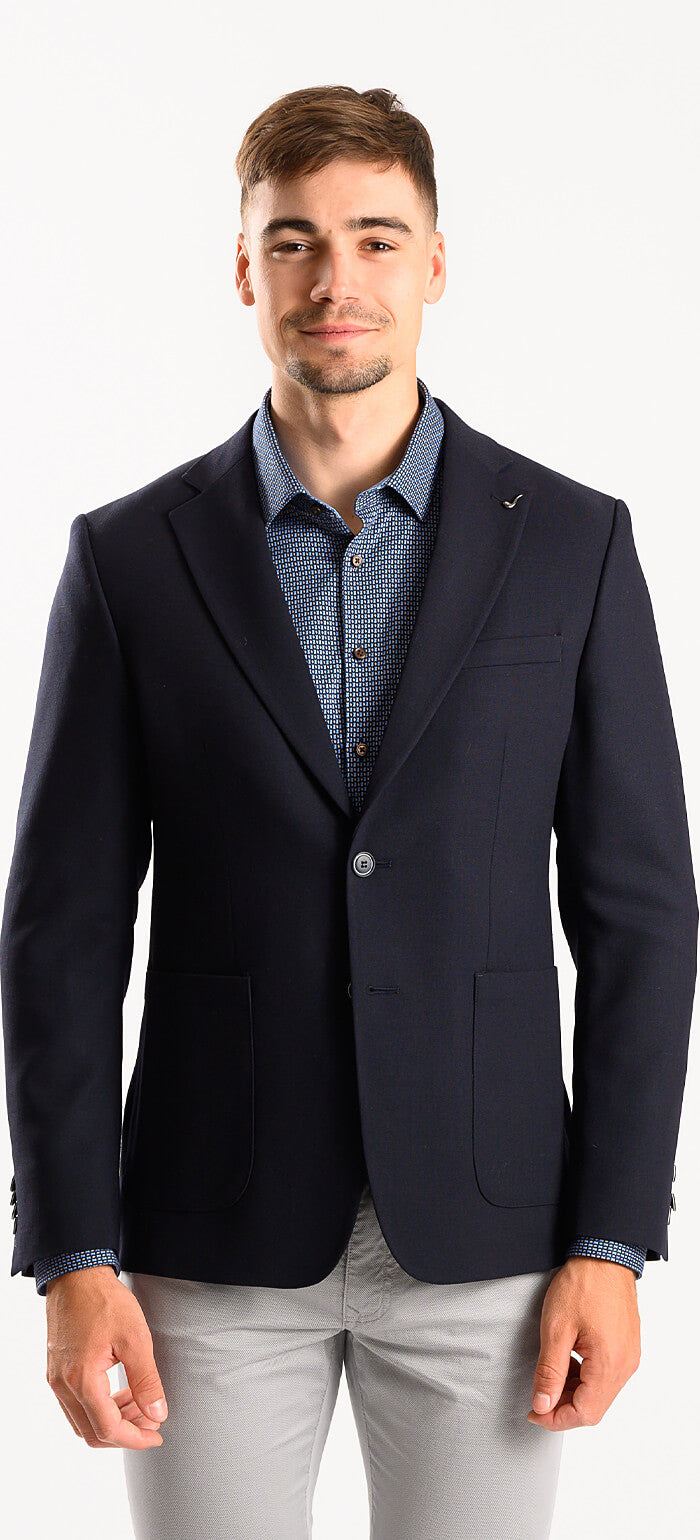 Navy blue wool jacket