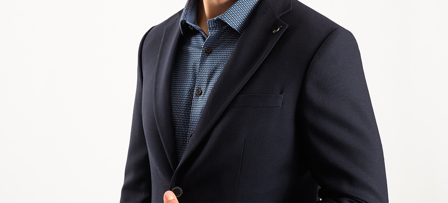 Navy blue wool jacket