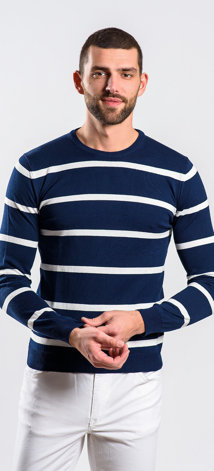 Navy blue cotton sweater