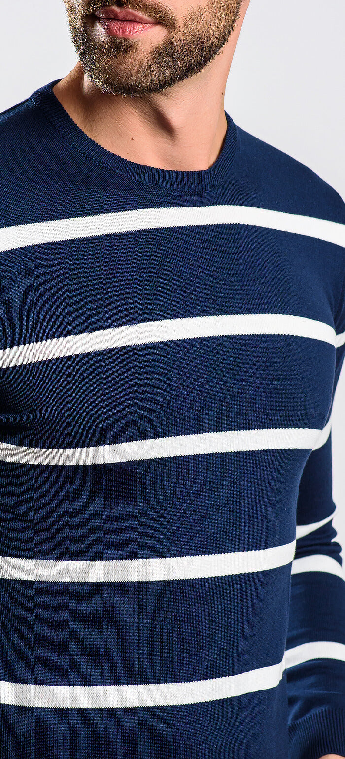 Navy blue cotton sweater