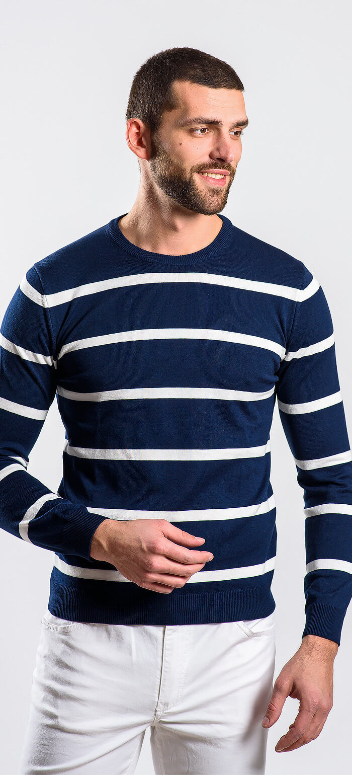Navy blue cotton sweater