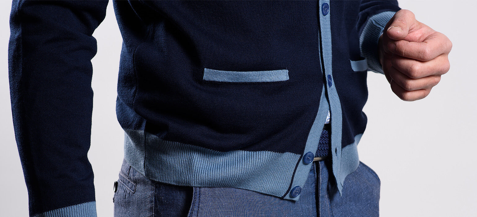 Navy blue cotton sweater