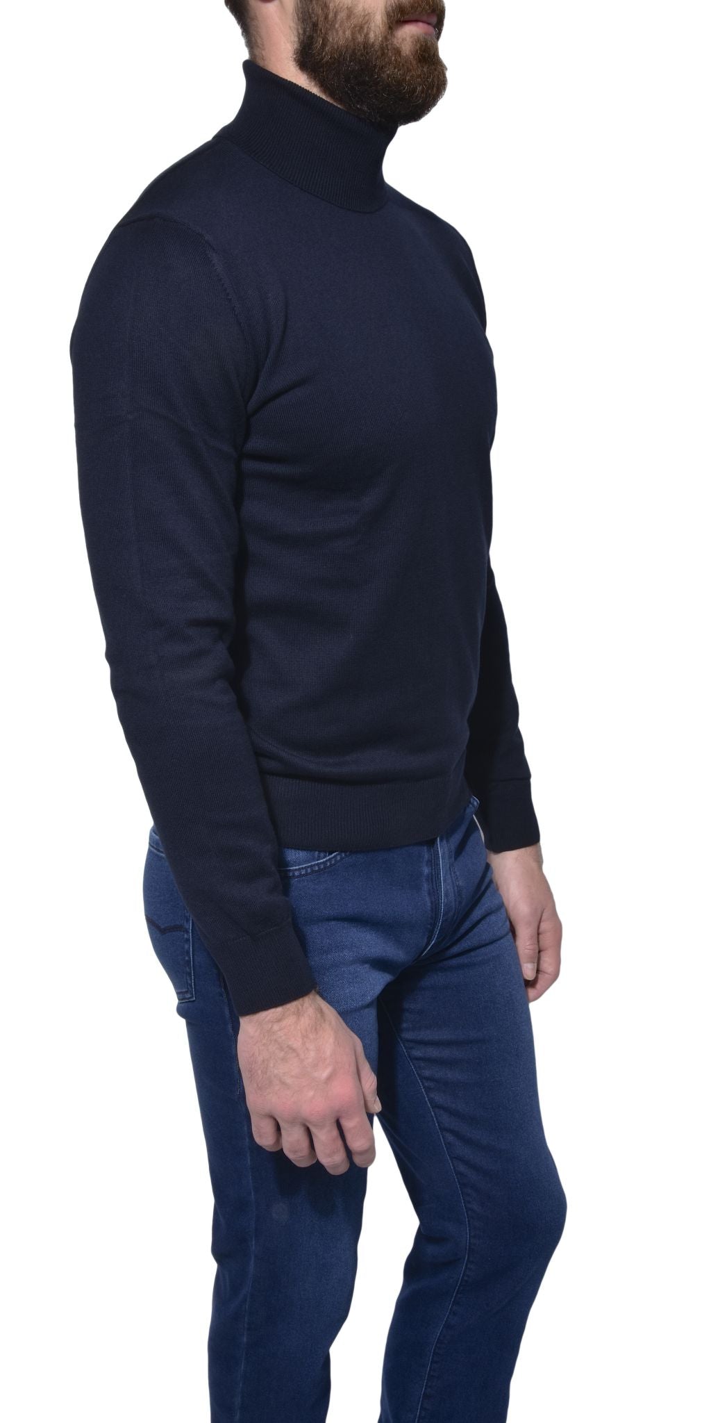 Navy blue turtleneck