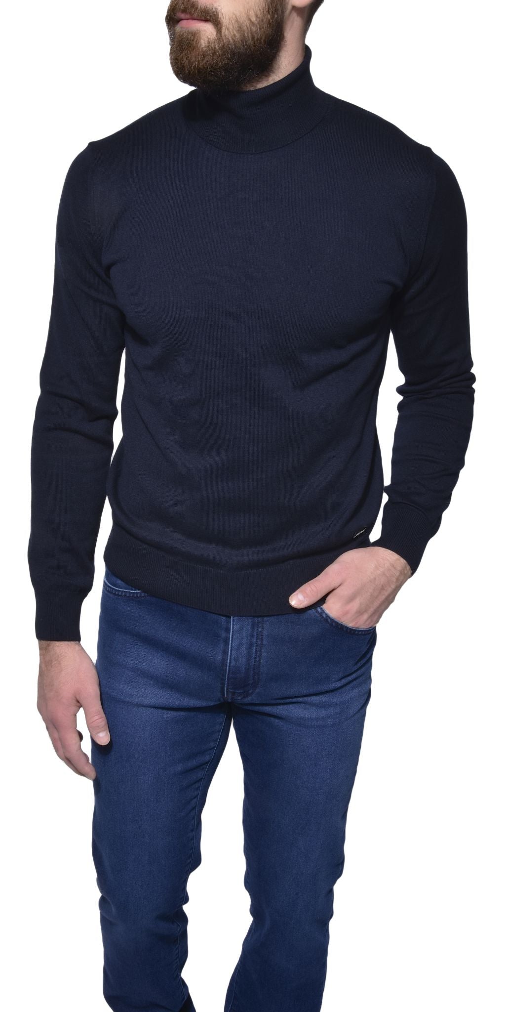Navy blue turtleneck
